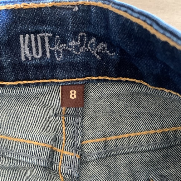 KUT Rosie Pencil Skirt Denim Blue Skirt Sz 8 Excellent Condition - Picture 5 of 12